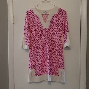 Pink spring printed dress